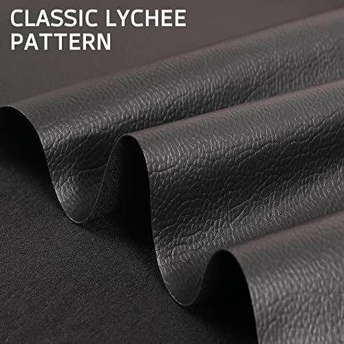 Marine Vinyl Upholstery Faux Leather Fabric, 1 Yard Black - color: Black, size: 1 Yard 55" x 36" (Pre-cut)