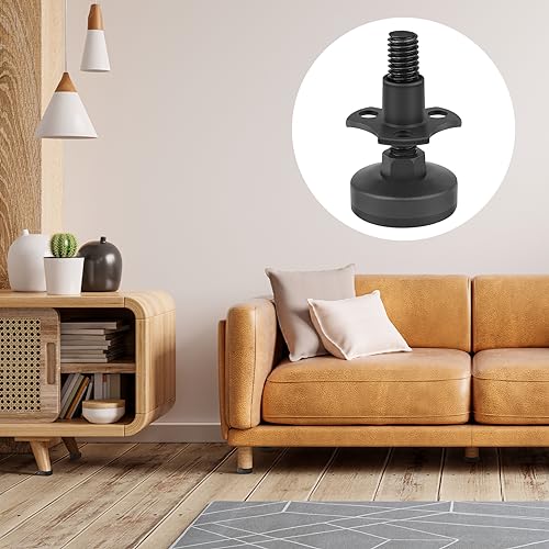 3/8''-16 Thread Adjustable Leveling Feet Furniture Levelers, Heavy Duty Leg Levelers Furniture Legs for Table/Cabinet/Chair/Sofa/Workbench-Large Base Supports 1980LBs, 6 Pack - color: 6 Pack