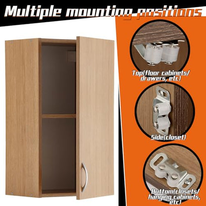 MorningRo 10 Pcs Mobile Home Cabinet Door Catch Double Post Friction Roller Catch Rv Cabinet Latch Closet Door Latch for Rv and Mobile Home