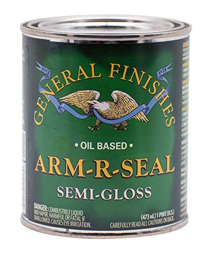 General Finishes Arm-R-Seal Oil Based Topcoat, 1 Pint, Semi-Gloss - color: Semi-Gloss, size: 1 Pint