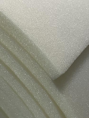 60" Plain Foam Seat Pad 1/4" or 1/2" Thick Cushion Pillow Furniture Foam Made in USA (1'2" x 10 Yards) - size: 1'2" x 10 yards