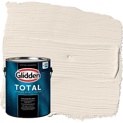 Glidden Total Interior Wall Paint & Primer All-in-One, Moroccan Moonlight/Beige, Eggshell, 1 Gallon - color: Moroccan Moonlight, size: 128 Fl Oz (Pack of 1)