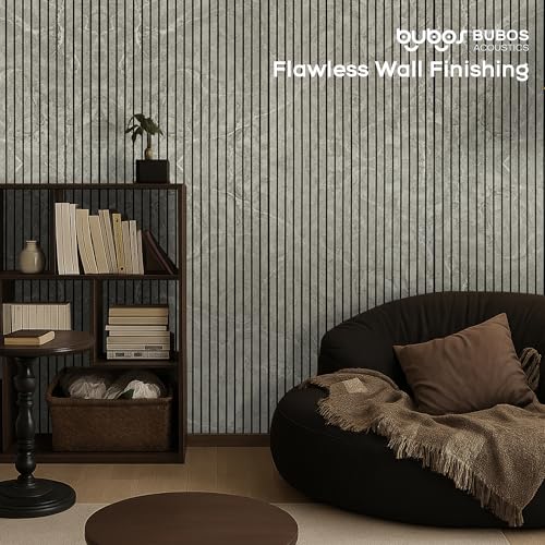 BUBOS 4-Pack Acoustic Panels 47.2"x23.6", Peel & Stick Sound Wall Panels - color: Noir