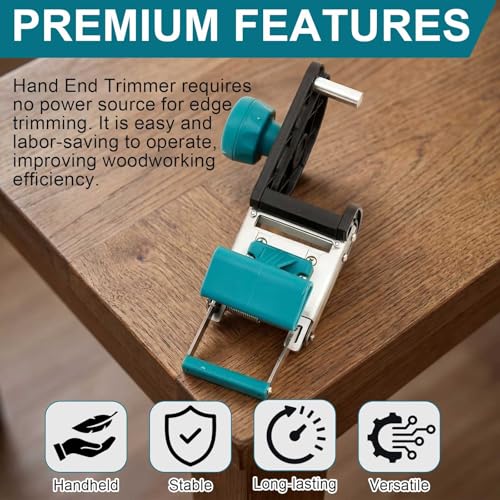 Hand End Trimmer Edge Banding Trimmer Manual Edge Banding Cutter Tool for Woodworking, Double Blade For PVC, ABS, Melamine, Veneer and Laminate for Furniture Production, Cabinet Assembly