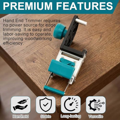 Hand End Trimmer Edge Banding Trimmer Manual Edge Banding Cutter Tool for Woodworking, Double Blade For PVC, ABS, Melamine, Veneer and Laminate for Furniture Production, Cabinet Assembly