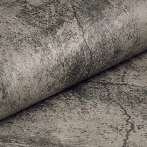 Livelynine 15.8x394 Peel and Stick Wallpaper Concrete Look Brown Masculine Dark Academia Lime Wash Wallpaper Adhesive Cement Textured Wall Paper Renter Friendly Countertop Contact Paper Waterproof - color: Aged Concrete, size: 15.8" x 394"