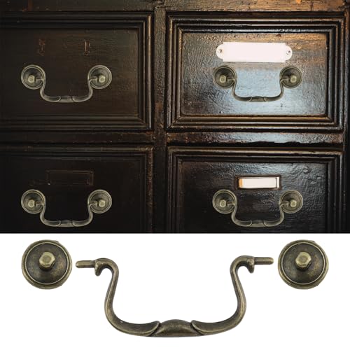 6 Pcs Antique Bail Handle Drop Pulls Vintage Bronze Drop Bail Pulls