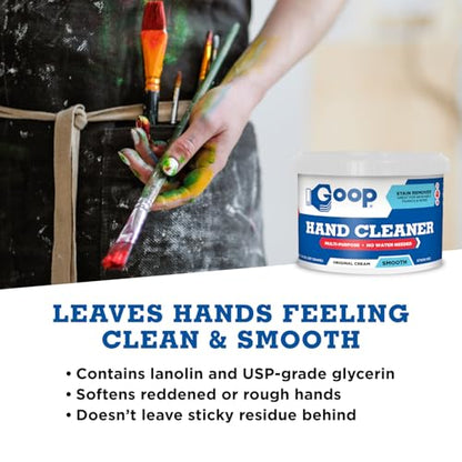 GOOP Original Multi-Purpose Waterless Hand Cleaner and Stain Remover - 14 oz Can (Pack of 2) - size: 14 Ounce (Pack of 2)