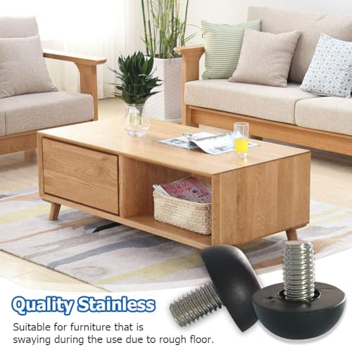 Hooshing 10PCS 8mm x 1.25 M8 Stainless Steel Adjustable Furniture Levelers - size: M8