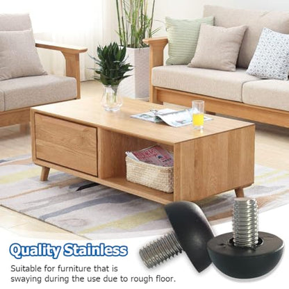 Hooshing 10PCS 8mm x 1.25 M8 Stainless Steel Adjustable Furniture Levelers - size: M8