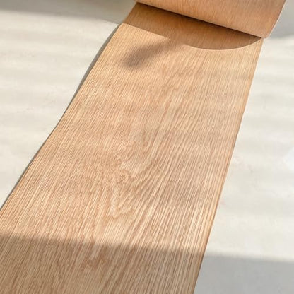 Natural Wood Veneer, Thin Veneer Sheets, Furniture/Boxes/Wooden Crafts Production and Renovation, Handmade DIY (European Oak) - color: European Oak / 8″ x 90″