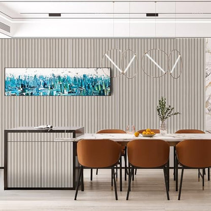 Wood Slat Peel and Stick Wallpaper - 17.5"x100" Light Oak Vinyl Faux Wood Grating Stripe Contact Paper, Self-Adhesive Waterproof Removable Wall Panel for Bedroom Kitchen Office - Easy Install - color: Dead Wood, size: 17.5" x 100"