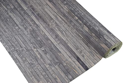 amaZulu Natural Bamboo Wall Panels 4x8 — Grey Tambor Cladding, Cool Neutral Tone, Flexible Accent Wall, Modern Wainscoting & Ceiling Tile, Mesh-Backed, 32 sq ft, Indoor Use - color: Grey