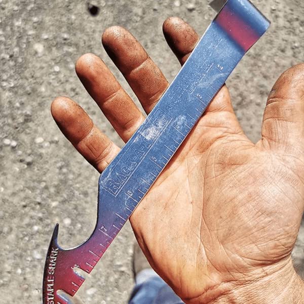 Rack-A-Tiers Staple Shark - Multi-Purpose Staple Puller & Prybar, Electrical Wire Staple Remover, Nail Puller, Speed Square (52455)
