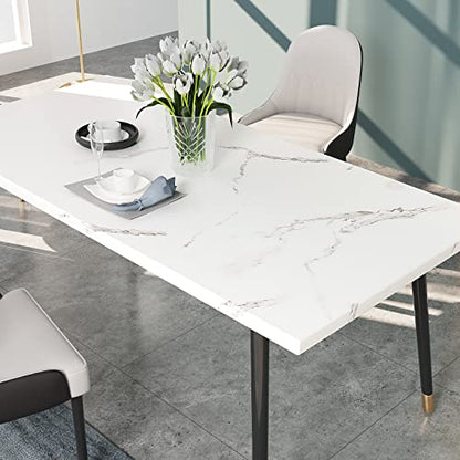 VEELIKE Wide Size 32''x354'' Matte Marble Countertop Contact Paper Waterproof White Peel and Stick Removable Granite Marble Countertop Wallpaper for Kitchen Bathroom Table Desk Walls - size: 32" x 354"
