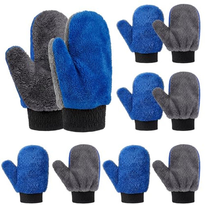 Paint Mitt Stain Gloves Reusable Microfiber - color: Gray,blue