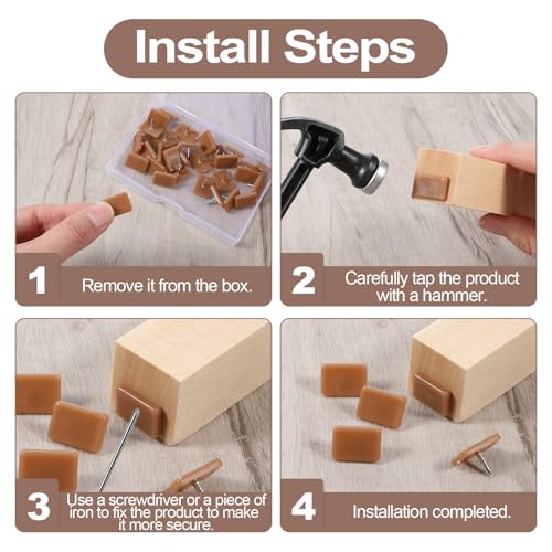 30 Pcs Tack-in Drawer Glides Drawer Slides 17×12mm Tack Glide for Repairing Dressers,Making The Drawers Slide Smoothly and Evenly