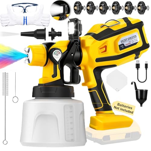 Cordless Paint Sprayer Compatible with DEWALT 20V MAX Battery (No Battery)
