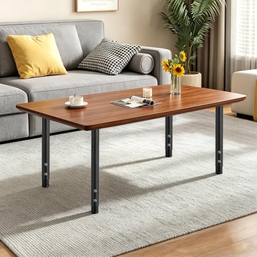 Jahof Adjustable Table Legs 22-36 inch (55-90 cm), Ø42/38 mm (4, Black) - color: Black