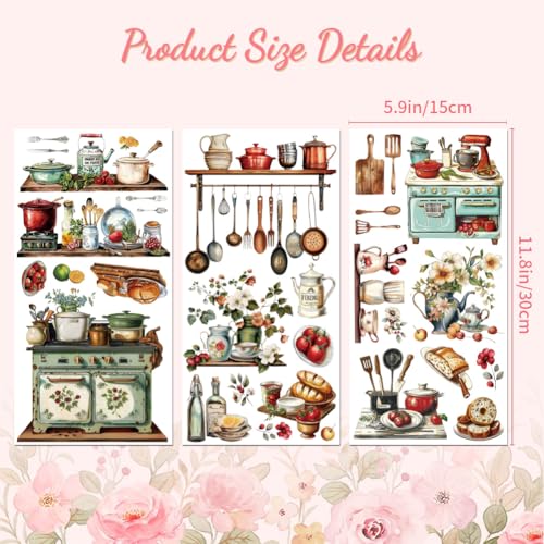 Peacoblue Dinnerware Rub On Transfers for Furniture Craft 6"x12" - style: Dinnerware