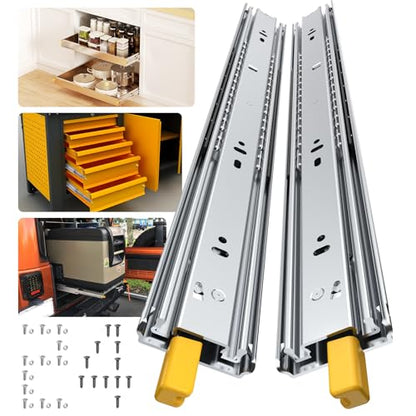 [165 LB Capacity] 1 Pair 22 Inch Heavy Duty Drawer Slides with Lock - size: 22 Inch, style: With Lock