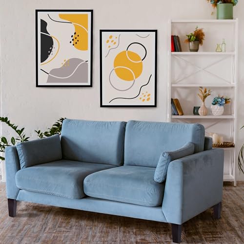 CODIN (5 Sizes: 3"-4"-5"-6"-8" Set of 4 Wood Furniture Legs - Square Sofa Legs, Couch Leg - Brown Mid-Century Modern Replacement Legs for Armchair Recliner Coffee Table Dresser (8") - size: 8"
