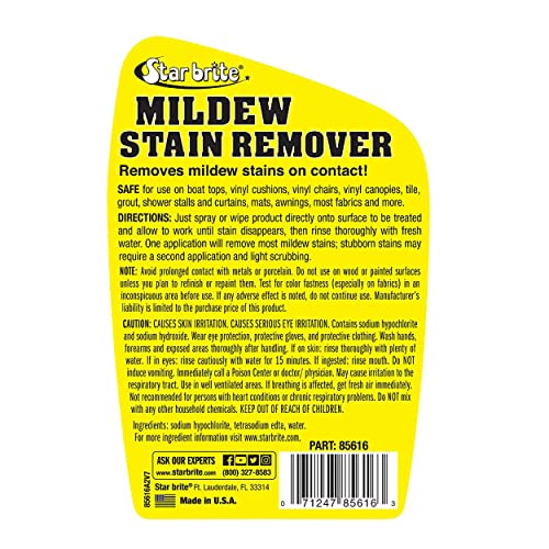 STAR BRITE Mold Stain & Mildew Stain Remover – Lifts Dirt & Removes Mildew Stains on Contact - 32 OZ (085632) - style: 32 Oz Spray