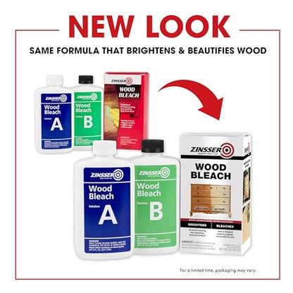 Zinsser Wood Bleach Kit, 2-Step Brightening System, Interior Wood Surfaces