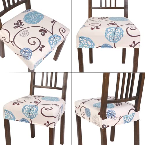 SearchI Dining Chair Seat Covers Set of 4, Rear Covered, Ball Flower - color: Ball Flower