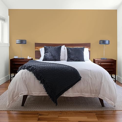 Glidden Total Interior Wall Paint & Primer All-in-One, Golden Granola/Yellow, Flat, 1 Gallon - color: Golden Granola, size: 128 Fl Oz (Pack of 1)