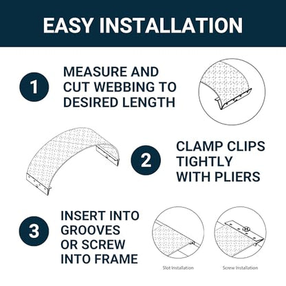 House2Home Upholstery Webbing Clips Rocking Chair Seat Straps 10pk - size: 2-Inch Clip