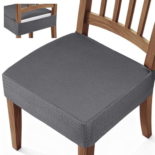 Songrey Waterproof Chair Covers for Dining Chairs, Set of 4, Dark Gray - color: Dark Gray