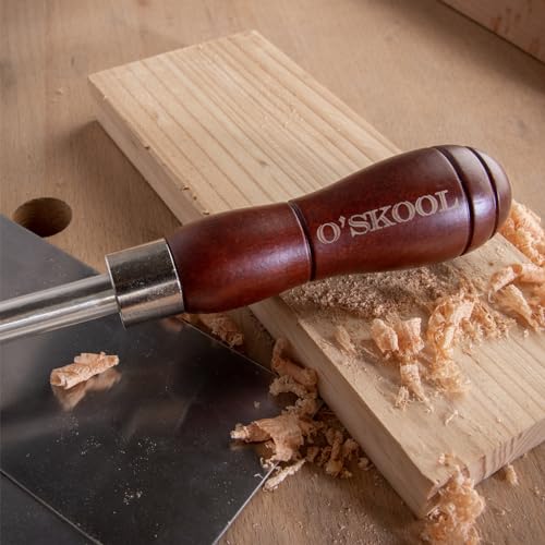 O'SKOOL Scraper Burnisher with Ø3/8" x 3-1/16" Chrome Molybdenum Steel Rod and Beechwood Dual-Handle, SAF011