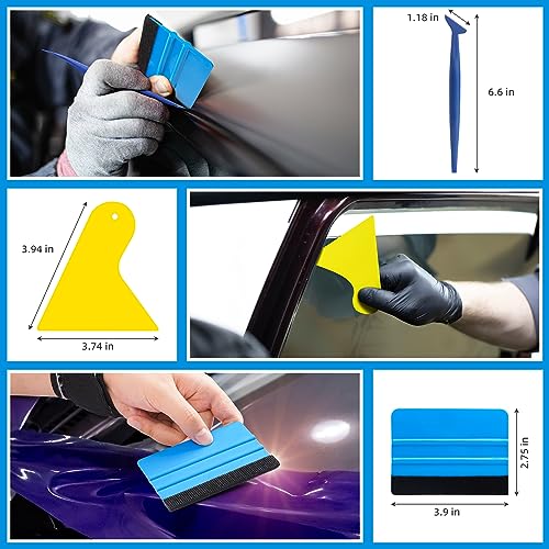 DIYSELF 19 Pcs Window Tint Kit, Window Tint Tools with Squeegee for Cars - size: 19-Pack