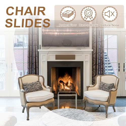 PATIKIL 0.7" Dia Chair Slides 24Pcs Nail on Furniture Glides White - color: White, size: 0.7"