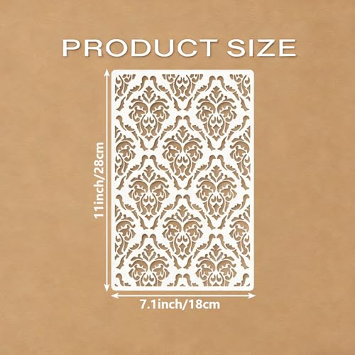 12 Pcs Geometric Texture Stencils Painting Reusable 7.1×11 Inch Abstract Layering Stencils for Crafts Plastic Branches Honeycomb Stencil Drawing Templates for DIY Wall Canvas Knit Card Wood - color: Style D