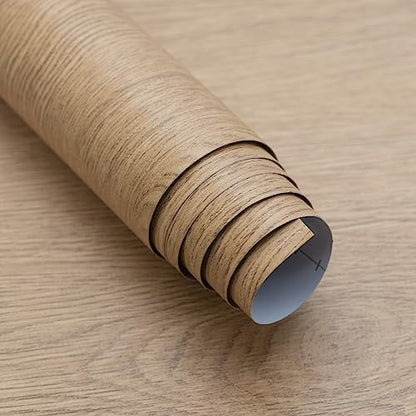 Extra Wide Wallpaper Peel and Stick Light Wood Contact Paper 31.5"x354" - color: Brown, size: 31.5" x 354.3"
