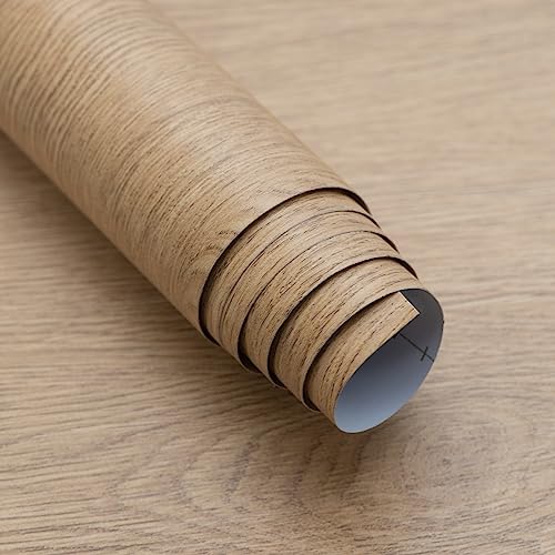 Extra Wide Wallpaper Peel and Stick Light Wood Contact Paper 31.5"x354" - color: Brown, size: 31.5" x 354.3"