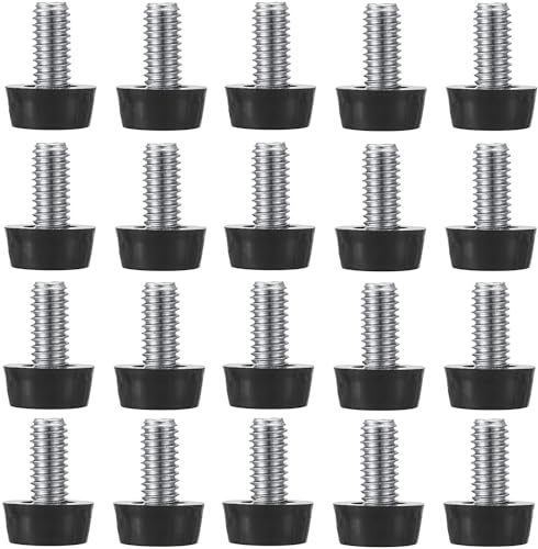 M8 Thread Adjustable Furniture Levelers Screw in Threaded 20 Pcs - size: M8 Thread