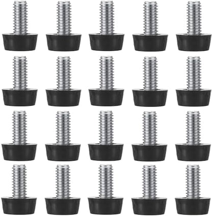 M8 Thread Adjustable Furniture Levelers Screw in Threaded 20 Pcs - size: M8 Thread