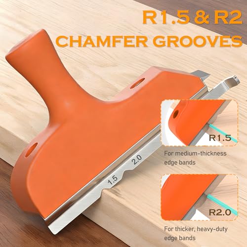 Edge Banding Trimmer, with Sharp Stainless Steel Blades and Ergonomic Grip, 3-in-1 Edge Trimming Tools, Suitable for Straight, Curved, and Chamfered Veneers, PVC