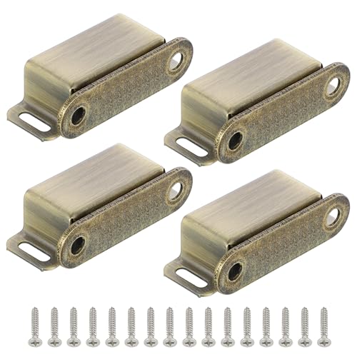 Alise Magnetic Cabinet Latch Cabinet Door Catch Clasps Bronze,4 Pcs - color: Green Bronze, size: 1-Small Size