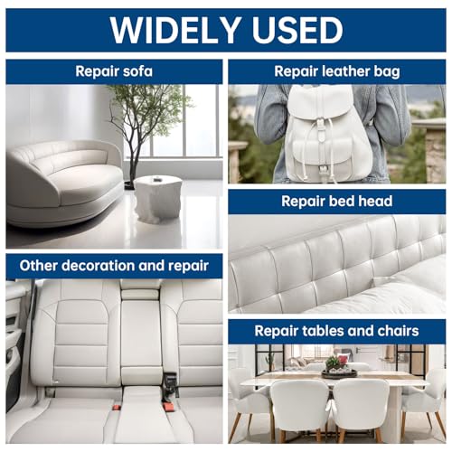 Lifeshoon Leather Repair Patches, Self Adhesive Vinyl for Couches Furniture - color: White, size: 3.5X79 inch