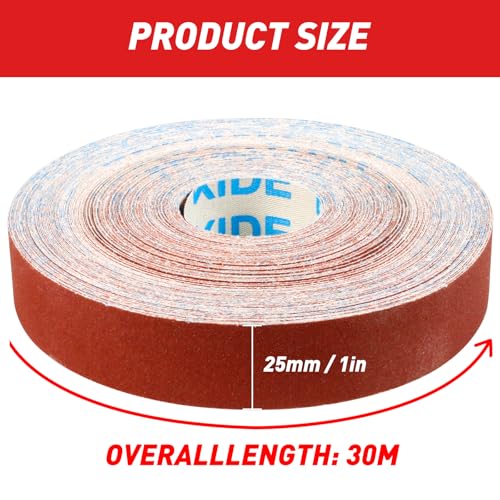 Emery Cloth Roll 600 Grit 1" x 98' for Metal & Wood - size: 600 Grit
