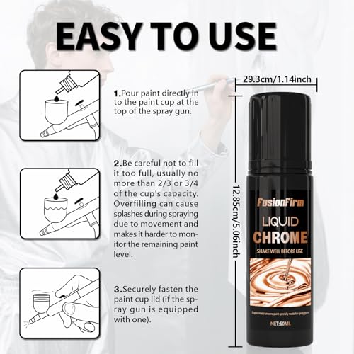 Liquid Leaf Paint - Alcohol-Based Airbrush Paint - High Gloss Finish Copper 2 Fl Oz - color: Copper, size: 2 Fl Oz (Pack of 1)