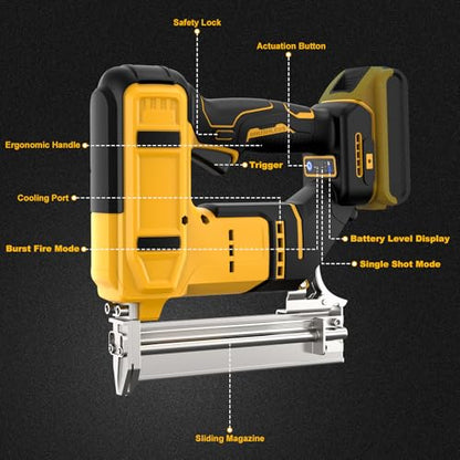 18 Gauge Cordless Brad Nailer for Dewalt 20V MAX Battery (No Battery)