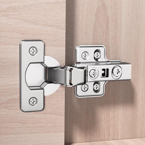 20Pcs Frameless Soft Close Inset Cabinet Hinges 50% Faster Install - color: Inset, size: 10 Pairs