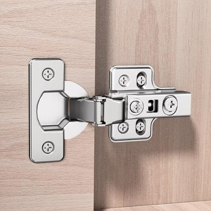 20Pcs Frameless Soft Close Inset Cabinet Hinges 50% Faster Install - color: Inset, size: 10 Pairs