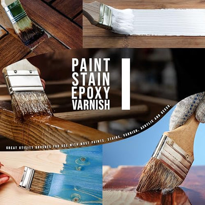 US Art Supply 20 Pack of Assorted Size Paint and Chip Paint Brushes