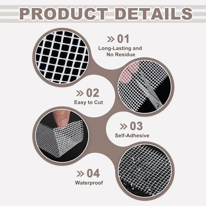 uxcell Drywall Joint Tape, 2" x 295Ft Self-Adhesive Fiberglass Cement Board Mesh Tape, Crack Patch Fabric for Wall Sheetrock Ceiling Crack Repairing Strengthening, White - size: 2" x 295Ft